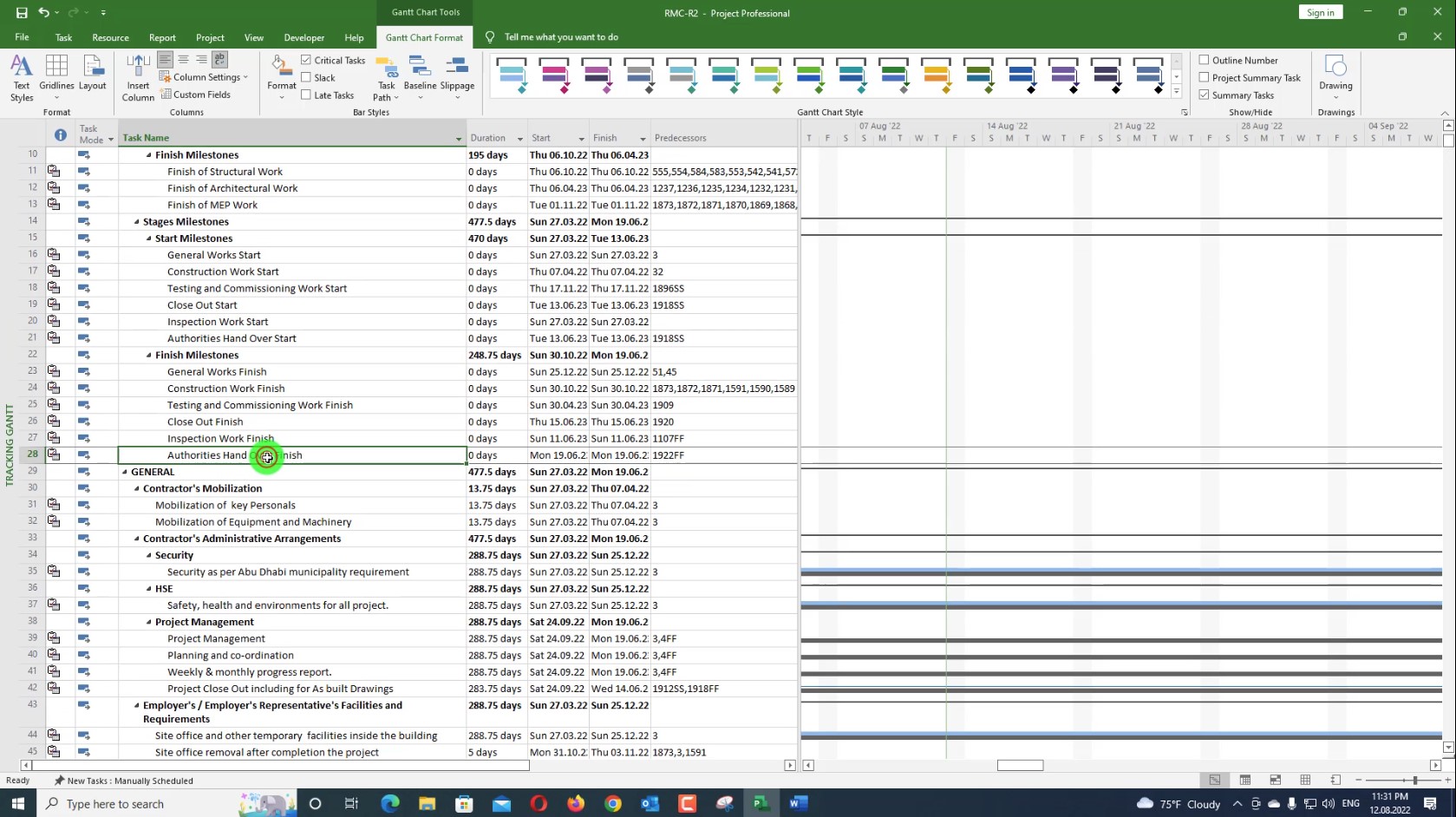 Ms project filter driving predecessors Figure 09