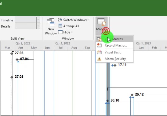 Ms project filter driving predecessors Figure 12