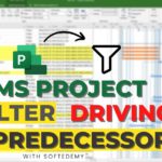 MS project filter driving predecessors step by step explained