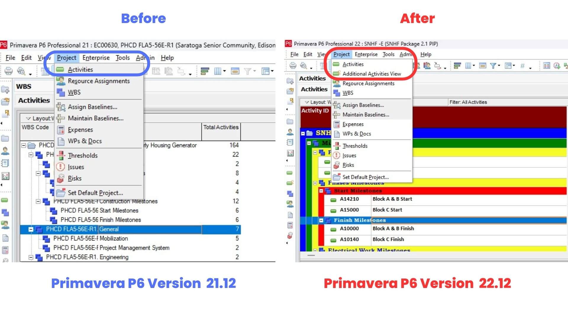 View Project Side by side