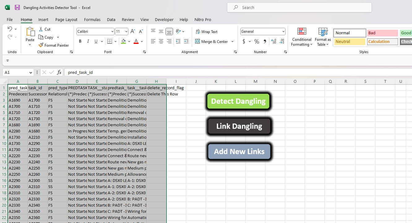 07 Paste Copied relationships into dangling detector tool