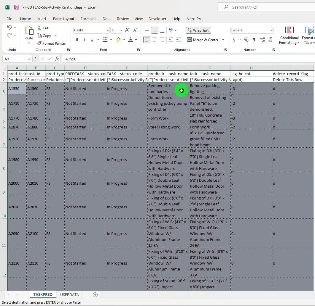 13 Paste the Copied column into the Excel Exported Sheet