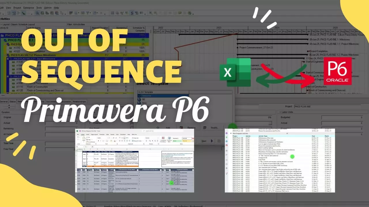 Easily Detect and Fix Out-of-Sequence Activities in Primavera P6
