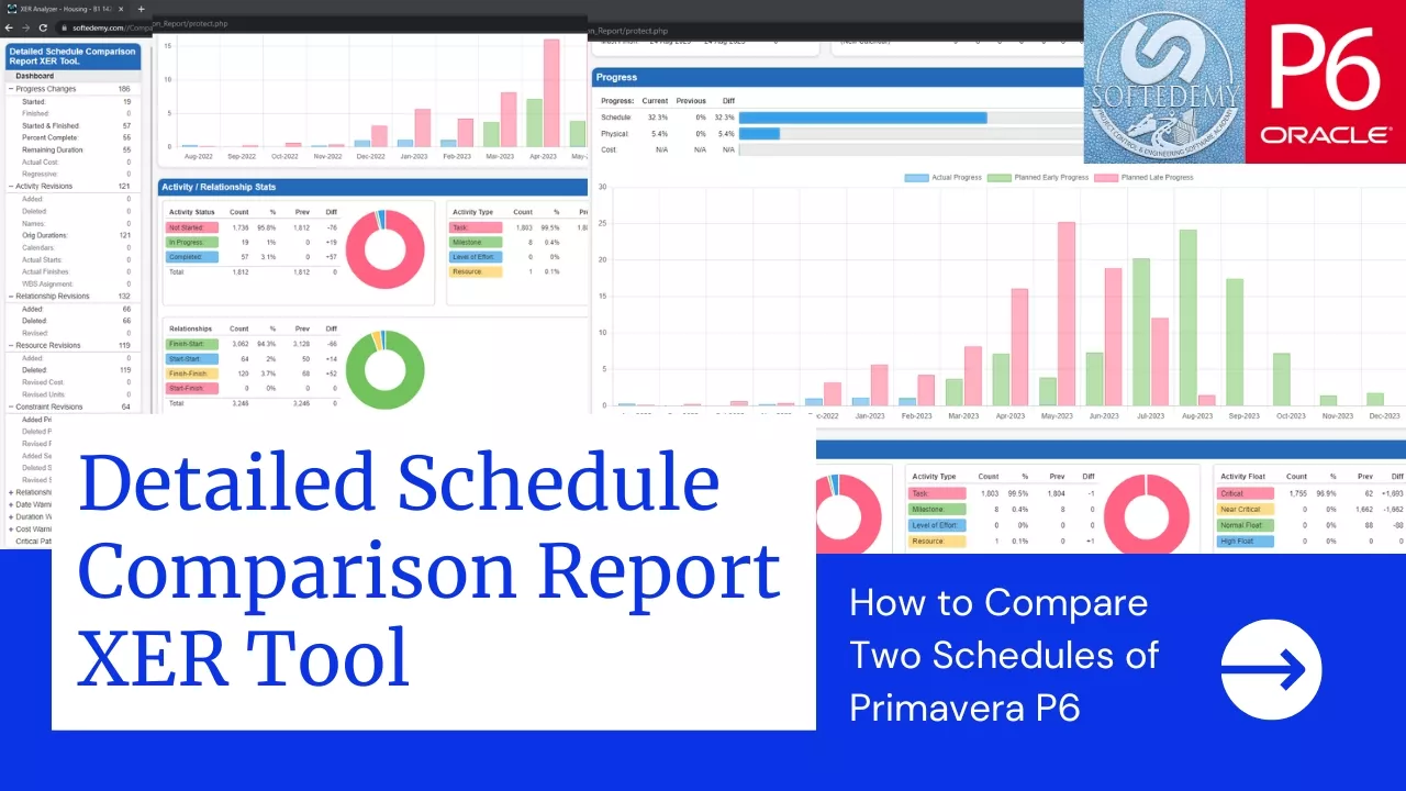 Detailed Schedule Comparison Report XER Tool