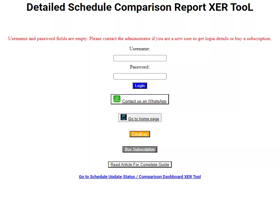 Login Schedule Comparison